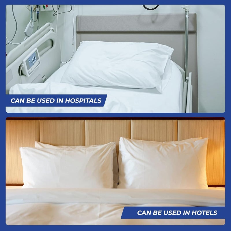 Medcore Disposable Pillowcases (Pack of 40) – White, 21" x 30" (Tissue/Poly) Single-Use Pillow Covers – Medical Paper Supplies -Protects Against Stains and Spills Ambulance Services. Use for Travel - Image 5